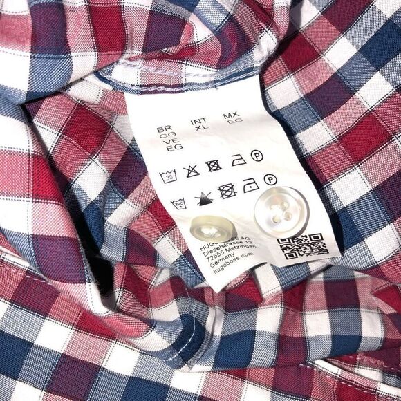 BOSS Black by Hugo Boss | Rod Slim Fit | Blue & Red Checkers | Men’s XL - Picture 5 of 6